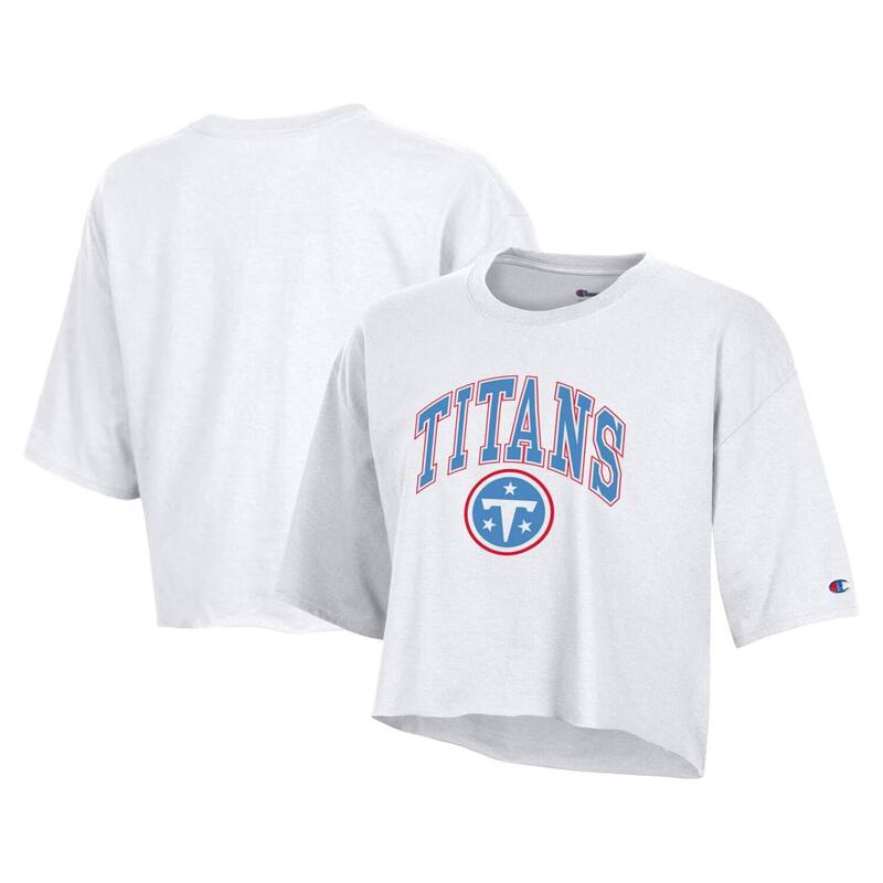 はやりっ児 レディース トップス プルオーバー クロップド Women\u0027s Champion Whitennessee Titans Boyfriend Cropped T-Shirttn White 白いこと