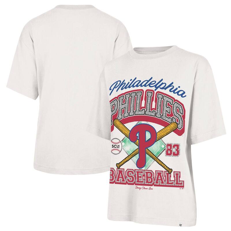 フォーティセブンブランド レディース トップス プルオーバー 47 Brand Women\u0027s \u002747 x Stoney Clover Lane Sand Philadelphia Phillies Crossover Base Foundation T-Shirt Phl Multi マルチ色つや