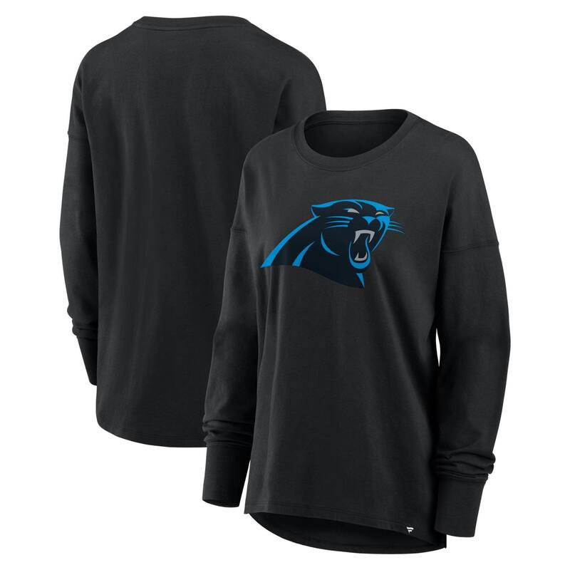 ファナティクス レディース トップス プルオーバー Women\u0027s Fanatics Black Carolina Panthers Relaxed Hip Essentialong Sleeve T-Shirt Pth Black 黒いこと