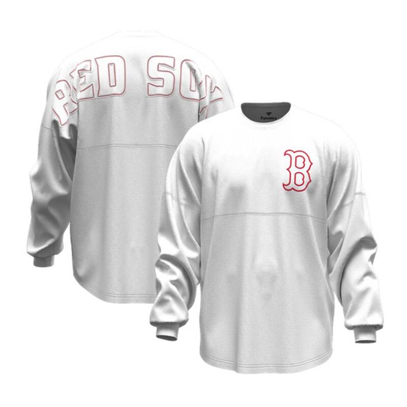 ファナティクス レディース トップス プルオーバー プルオーバー Women\u0027s Fanatics White Boston Red Sox Baseball Stitch Spirit Jersey Long Sleeve T-Shirt Rsx White 白いこと
