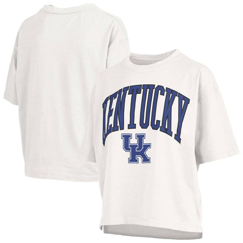 押し付けるボックス席 レディース トップス プルオーバー つけ加える大きさ Women\u0027s Pressbox White Kentucky Wildcats Plusize Nelson Motley Crew Oversized Slub T-Shirt Ken White 白いこと