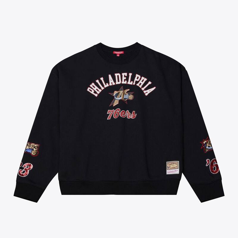 ミッチェル\u0026ネス レディース トップス プルオーバー 汗水 フリース Women\u0027s Mitchell \u0026 Ness Black Philadelphia 76ers Premium Fleece Sweatshirt 76r Black 黒いこと