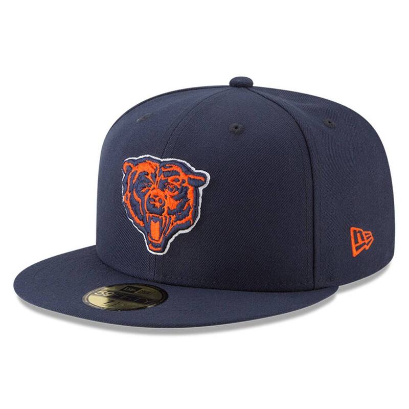 ニュー内鰓 レディース 付属物 鳥打ち帽 New Era NWE BEARS NAVY HEAD NFL OMAHA 59FIFTY HATMENFIT Brs Navy 米国海軍