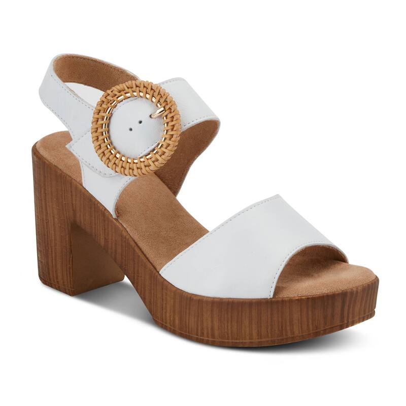 三春足つき レディース シューズ サンダル 踵 Spring Step Gamona Women\u0027s Cork Heeled Sandals White 白いこと