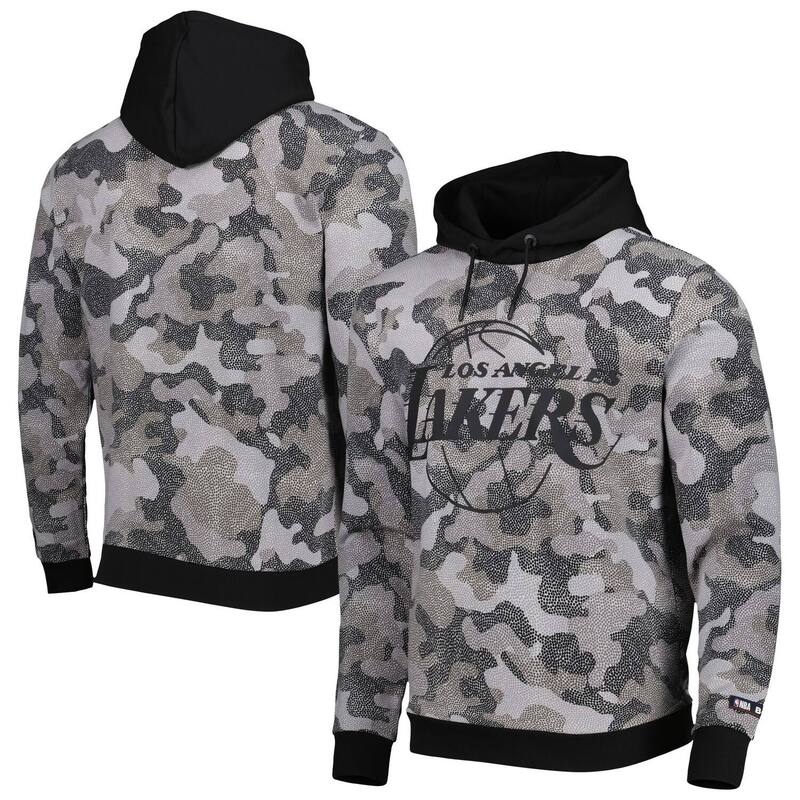 ヒューゴボス レディース トップス プルオーバー パーカー Men\u0027s Hugo Boss x NBA Black Los Angeles Lakers Camo Pullover Hoodie Lak Black 黒いこと