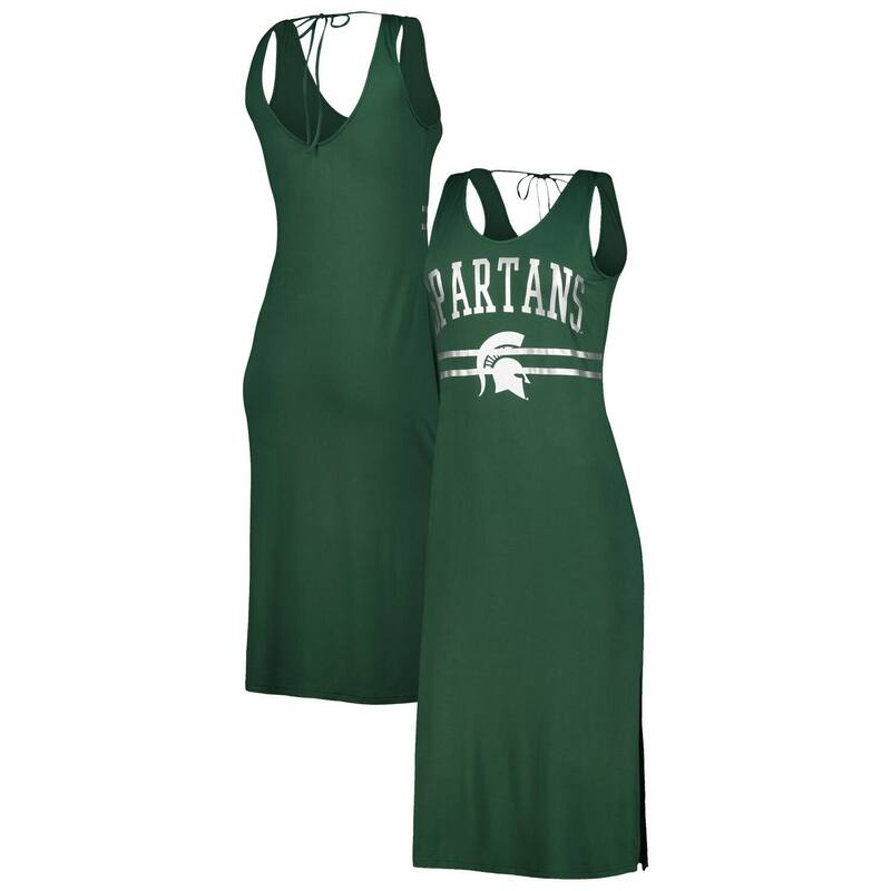 G-III レディース トップス 衣装 Vのど首 マキシ Women\u0027s G-III 4Her by Carl Banks Green Michigan State Spartans Training V-Neck Maxi Dress Msu Green 緑であること