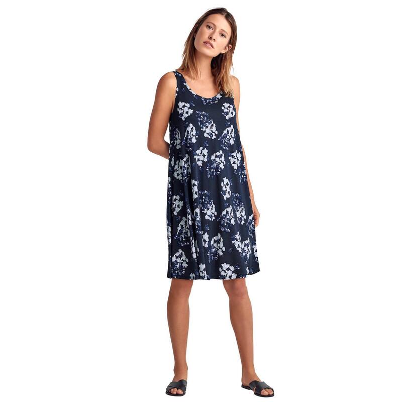 Ellos レディース トップス ワンピース プラスサイズ Ellos Plusize Crossover Back Tank Dress Navy Floral Print ネイビー｜ReVida 店