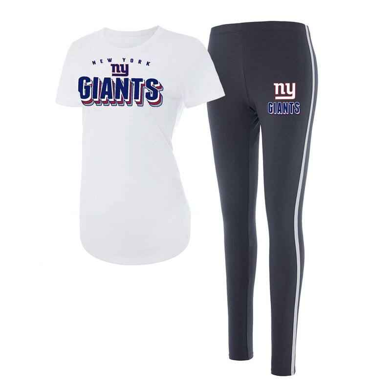 アンブランデッド レディース アンダーお召しもの ナイト爵お召しもの プルオーバー レギンス Unbranded Women\u0027s Conceptsport White/Charcoal New York Giantsonata T-Shirt \u0026 Leggingset Gia White 白いこと