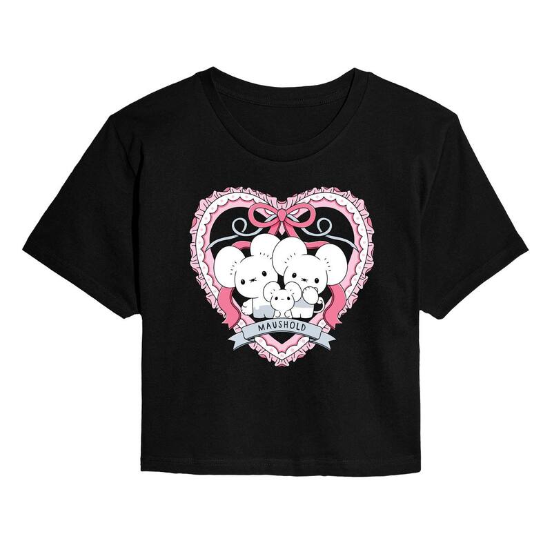 アニメ人となり レディース トップス ティーシャツ クロップド Licensed Character Juniors\u0027 Pokmon Maushold Coquette Cropped Tee Black 黒いこと