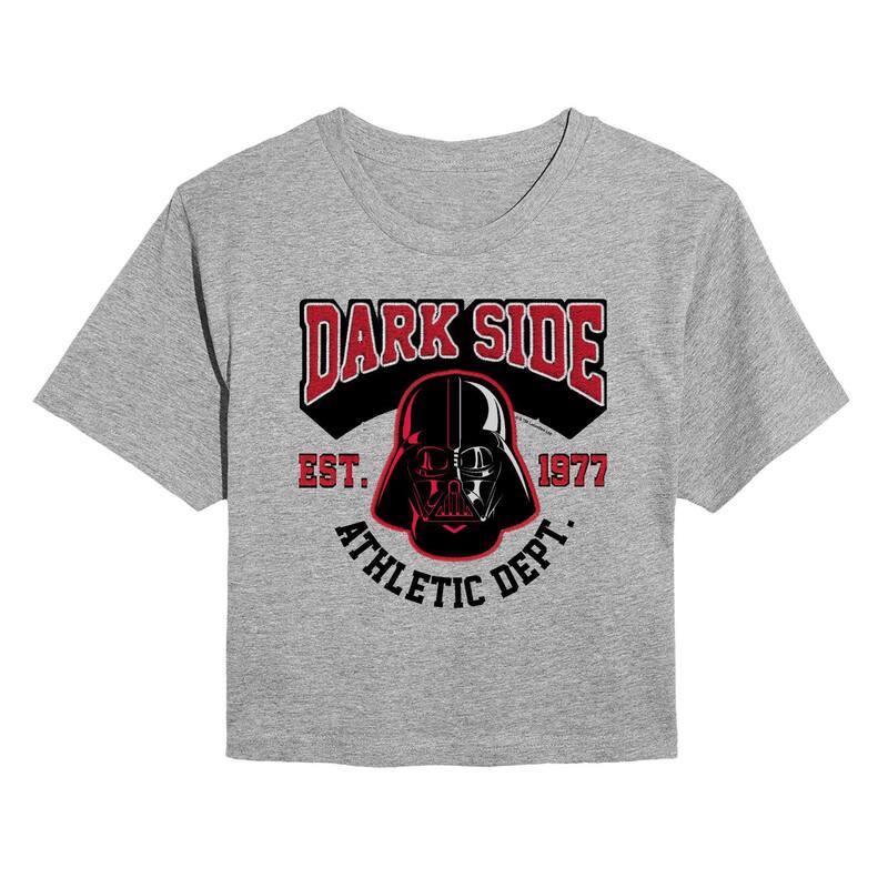 アニメ人となり レディース トップス ティーシャツ クロップド Licensed Character Juniors\u0027 Star Wars Darkside Cropped Tee Heather Gray 薄墨色