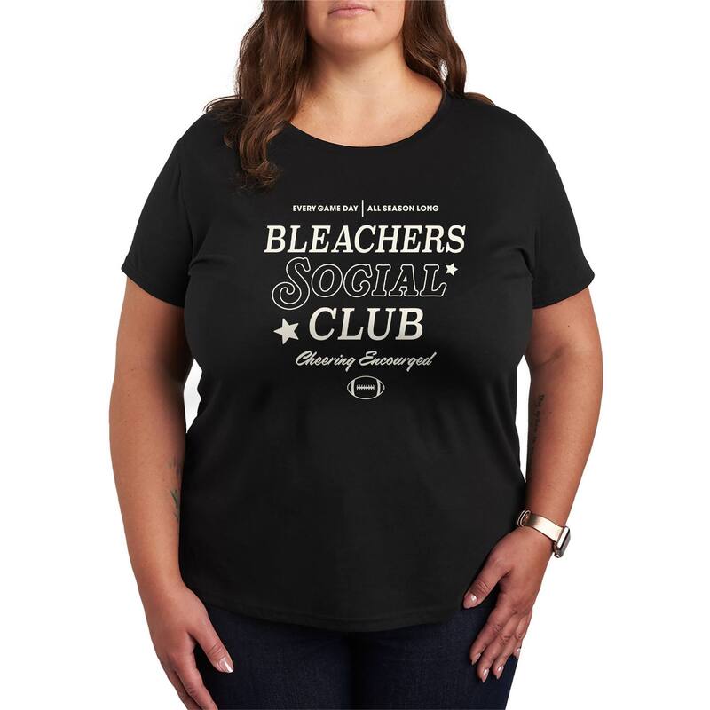 アニメ文字記号 レディース トップス ティーシャツ つけ加える大きさ グラフィック Licensed Character Plusize Bleachersocial Club Graphic Tee Black 黒いこと