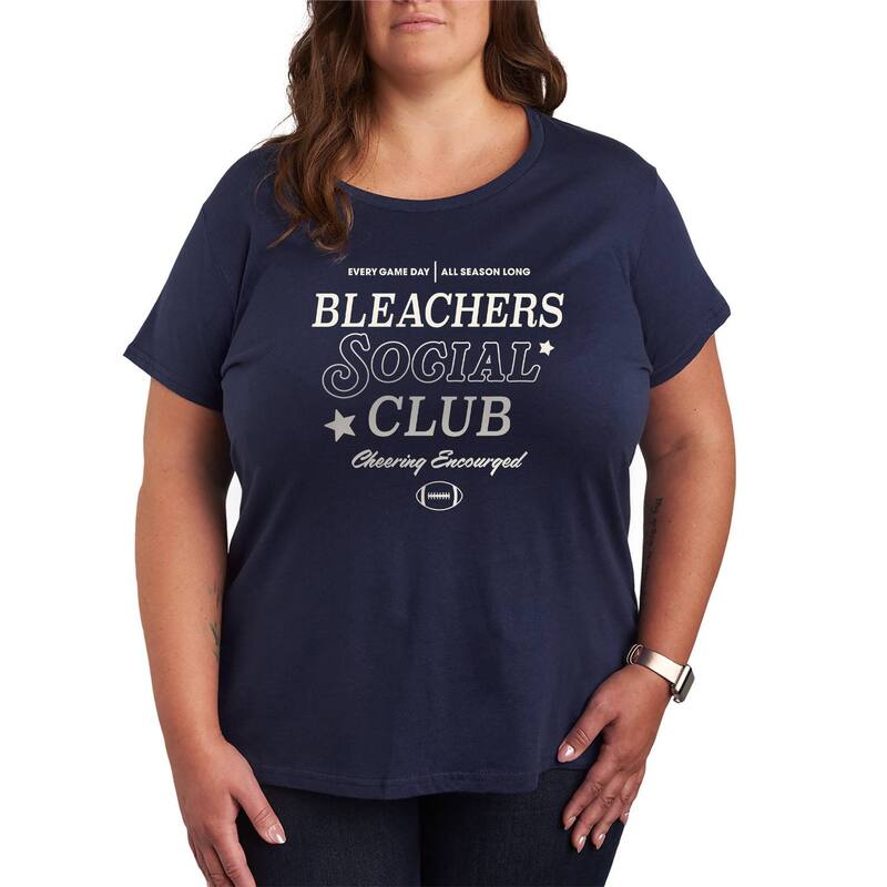 アニメ文字記号 レディース トップス ティーシャツ つけ加える大きさ グラフィック Licensed Character Plusize Bleachersocial Club Graphic Tee Navy 米国海軍