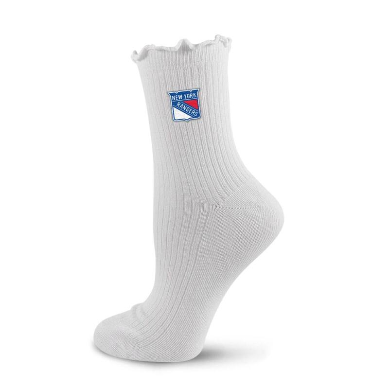アンブランデッド レディース アンダー御召しもの ソックス ロゴタイプ Unbranded Women\u0027s PRO Compression White New York Rangers Logo Lettuce Hem Quarter Socks Ran White 白いこと