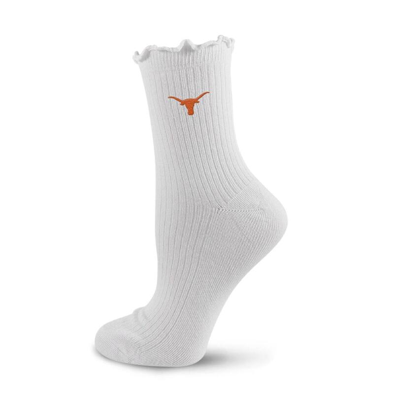 アンブランデッド レディース アンダー御召しもの ソックス ロゴタイプ Unbranded Women\u0027s PRO Compression Whitexas Longhorns Logo Lettuce Hem Quarter Socks Tex White 白いこと