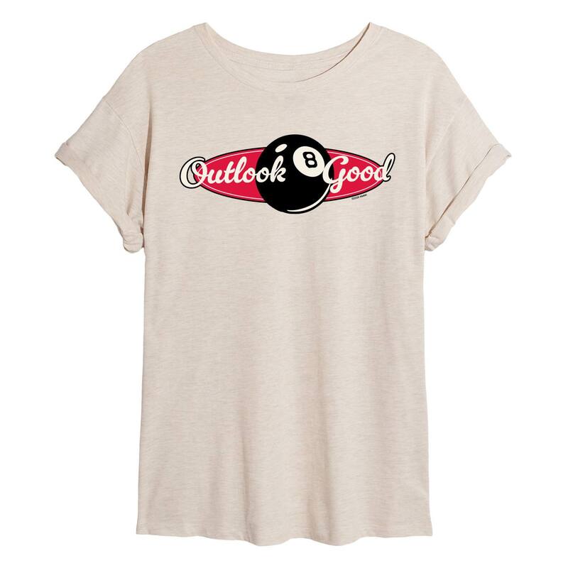 アニメ文字記号 レディース トップス ティーシャツ Licensed Character Juniors\u0027 Magic 8 Ball Oversized Tee Beige ベージュ