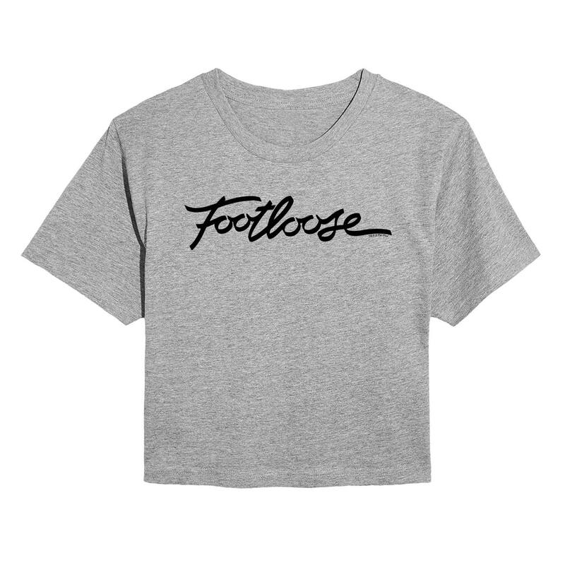 アニメ人となり レディース トップス ティーシャツ クロップド ロゴタイプ Licensed Character Juniors\u0027 Footloose Logo Cropped Tee Heather Gray 薄墨色