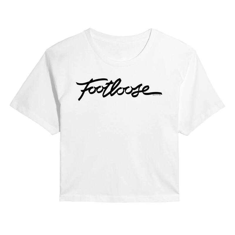 アニメ人となり レディース トップス ティーシャツ クロップド ロゴタイプ Licensed Character Juniors\u0027 Footloose Logo Cropped Tee White 白いこと