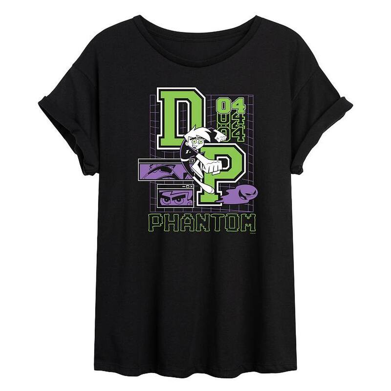 アニメ文字記号 レディース トップス ティーシャツ Licensed Character Juniors\u0027 Danny Phantom Oversized Tee No Color