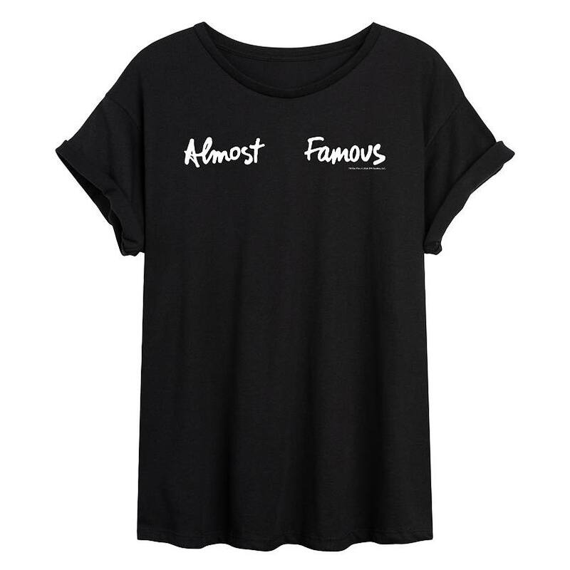 アニメ文字記号 レディース トップス ティーシャツ ロゴタイプ Licensed Character Juniors\u0027 Almost Famous Logoversized Tee No Color