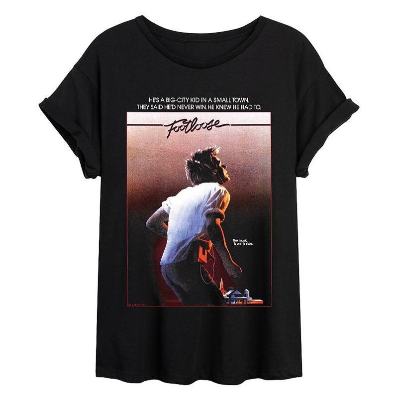 アニメ文字記号 レディース トップス ティーシャツ Licensed Character Juniors\u0027 Footloose Poster Oversized Tee No Color