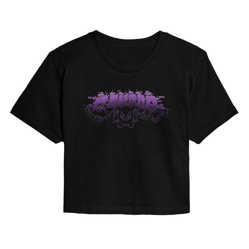 アニメ人となり レディース トップス ティーシャツ クロップド Licensed Character Juniors\u0027 Pokmon Gengar Cropped Tee Black 黒いこと