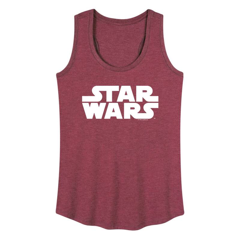アニメ人となり レディース トップス ティーシャツ ロゴタイプ Licensed Character Women\u0027star Wars Logo Racerback Tank Top Heather Dark Red ギョリュウモドキ