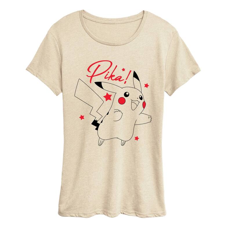 アニメ文字記号 レディース トップス ティーシャツ グラフィック Licensed Character Women\u0027s Pokmon Pikachu Stars Graphic Tee Beige ベージュ