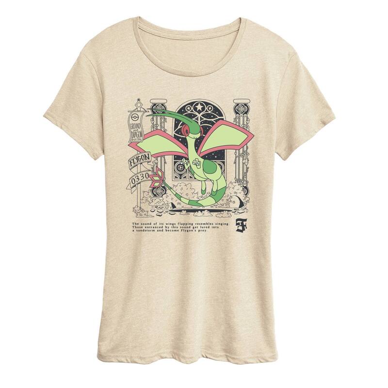 アニメ文字記号 レディース トップス ティーシャツ グラフィック Licensed Character Women\u0027s Pokmon Flygon Medieval Graphic Tee Beige ベージュ