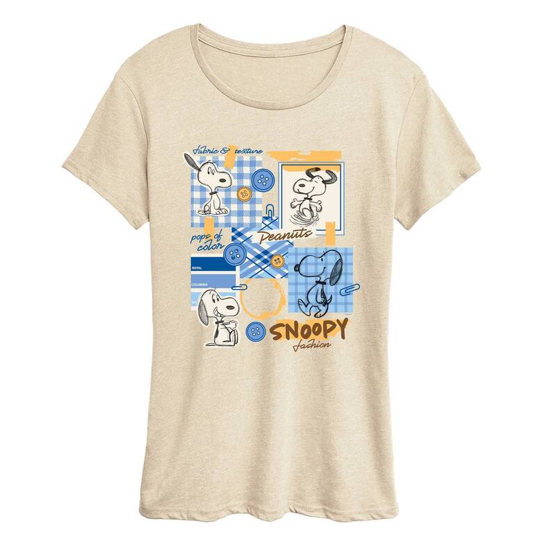アニメ人となり レディース トップス ティーシャツ グラフィック Licensed Character Women\u0027s Peanutsnoopy Fashion Sketchbook Graphic Tee Beige ベージュ