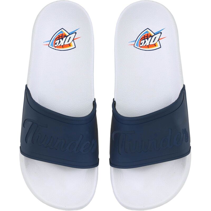 アンブランデッド レディース シューズ サンダル Unbranded Women's FOCOklahoma City Thunder Script Wordmark Slide Sandals Okt White ホワイト
