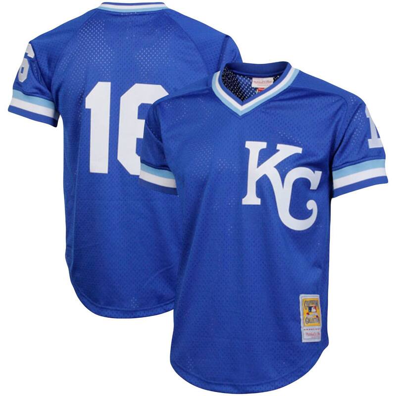 アンブランデッド レディース トップス プルオーバー メッシュ トール プルオーバー Unbranded Men\u0027s Mitchell \u0026 Ness Bo Jackson Royal Kansas City Royals Cooperstown Collection Big \u0026 Tall Mesh Batting Practice Jersey Ryl Blue 青色