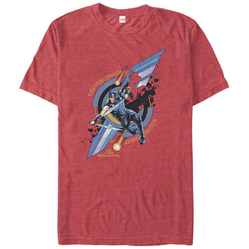 マーベル レディース トップス Tシャツ トール グラフィック Big & Tall Marvel Thoretro Fightingraphic Tee Red Heather ヘザー｜ReVida 店 7,755円