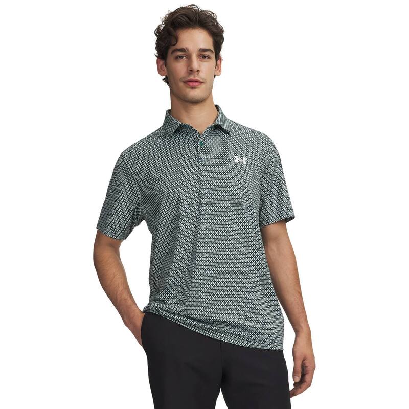 アンダーアーマー レディース トップス プルオーバー スポーツシャツ 刷り上げる Men\u0027s Under Armour Matchplay Printed Polo Enam Blue 青み