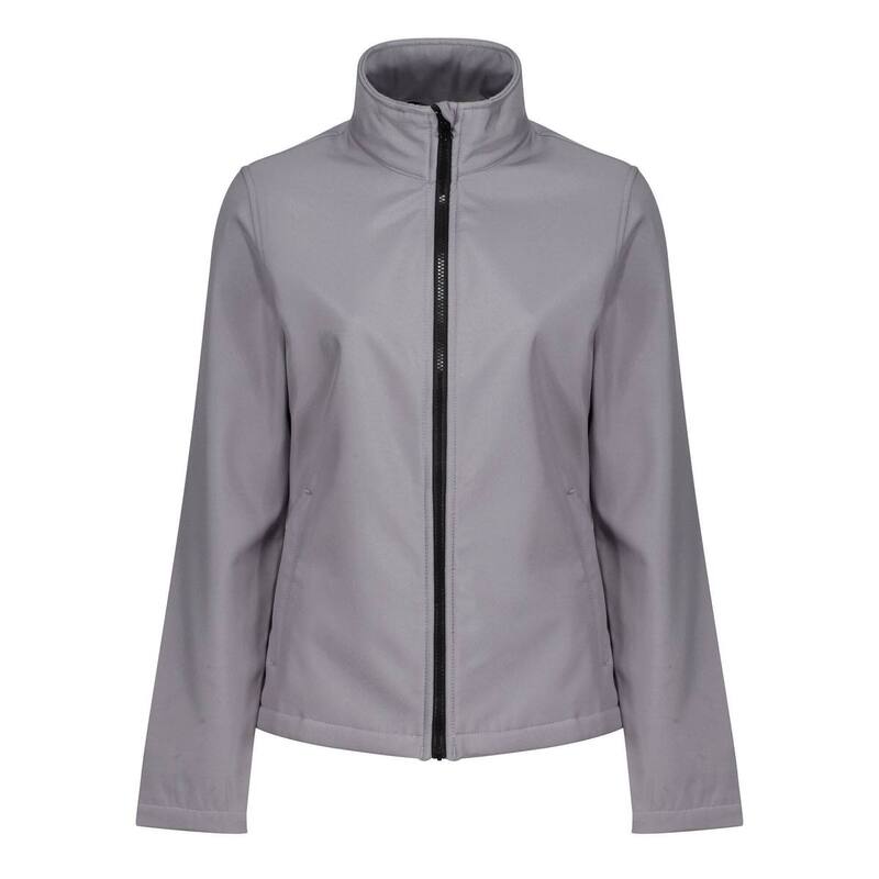 レガッタ レディース アウター 上衣・上衣 刷り上げる Regatta Standout Womens/Ladies Ablaze Printable Soft Shell Jacket Rock Grey And Black 黒いこと