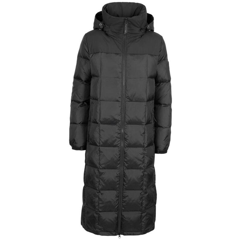 トレス通り手形 レディース アウター 上衣・上衣 落ち込む Trespass Womens/Ladies Mering DLX Down Jacket Black 黒いこと