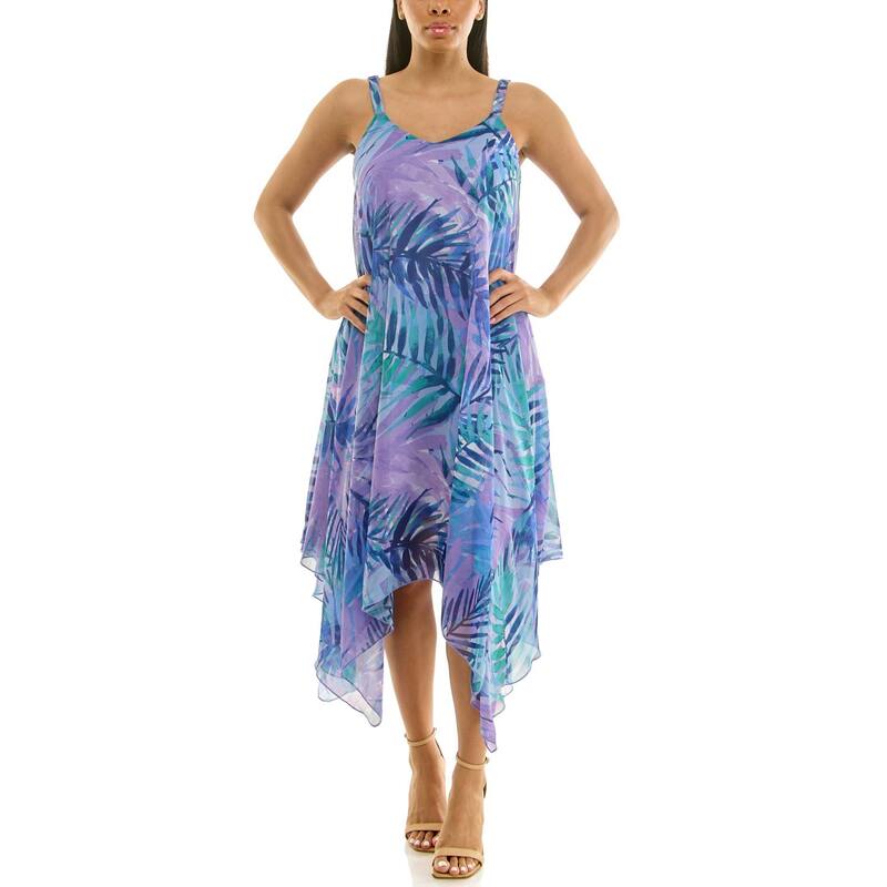 ニナレオナルド レディース トップス 衣装 Women\u0027s Nina Leonard Uneven Hem Dress High Dive Multi マルチ色合い