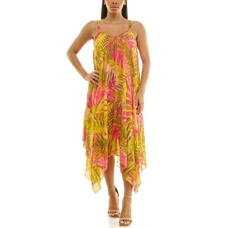 ニナレオナルド レディース トップス 衣装 Women\u0027s Nina Leonard Uneven Hem Dress Lime Bubblegum 菩提樹