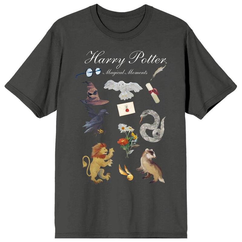 アニメキャラクター レディース トップス Tシャツ グラフィック Licensed Character Juniors' Harry Potter Stacked Icon Graphic Tee Gray グレー｜ReVida 店