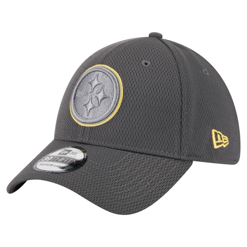 ニュー内鰓 レディース 添え物 かぶり笠 ティーシャツ Men\u0027s New Era Graphite Pittsburgh Steelers Main 39THIRTY Flex Hat Stl Dark G 黒鉛
