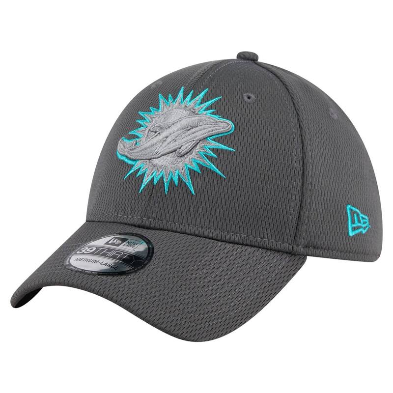ニュー内鰓 レディース 添え物 かぶり笠 Men\u0027s New Era Graphite Miami Dolphins Main 39THIRTY Flex Hat Dol Dark G 黒鉛