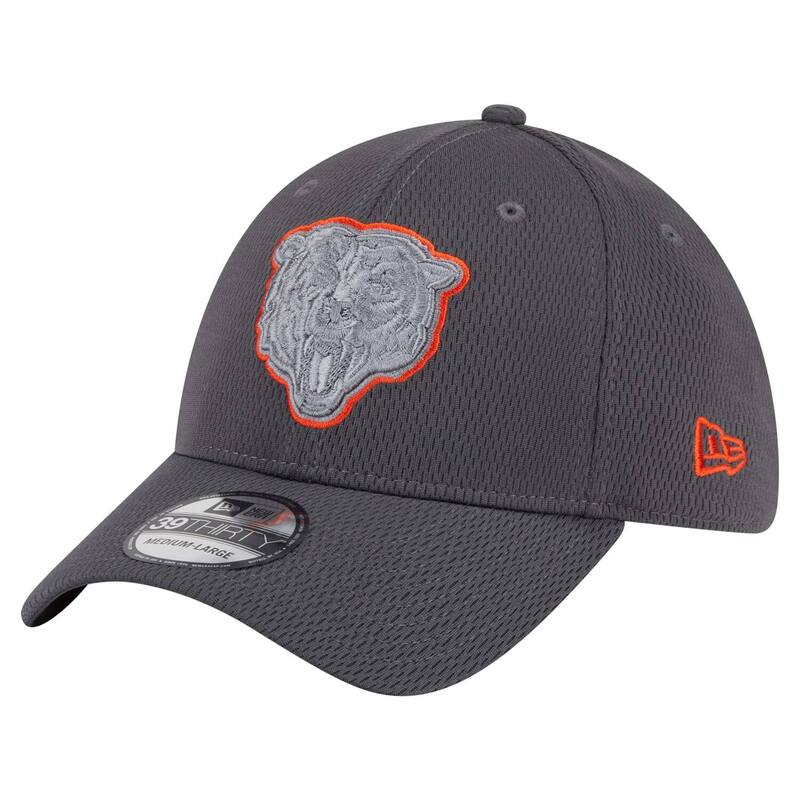 ニュー内鰓 レディース 添え物 かぶり笠 Men\u0027s New Era Graphite Chicago Bears Main 39THIRTY Flex Hat Brs Dark G 黒鉛