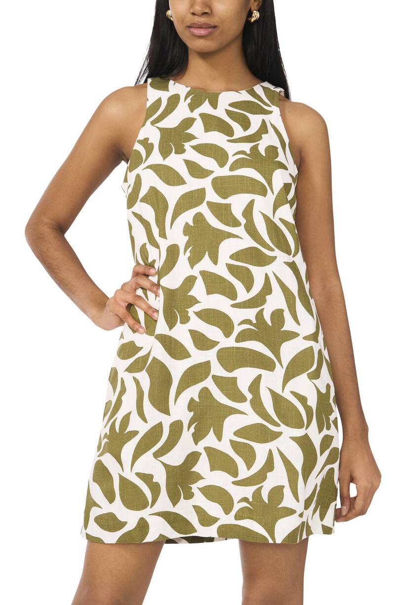 ミスク レディース トップス 衣裳 A 伝達ルート プチ ミニ Petite MSK Mini A-Line Shell Dress Olive Moss オリーブ