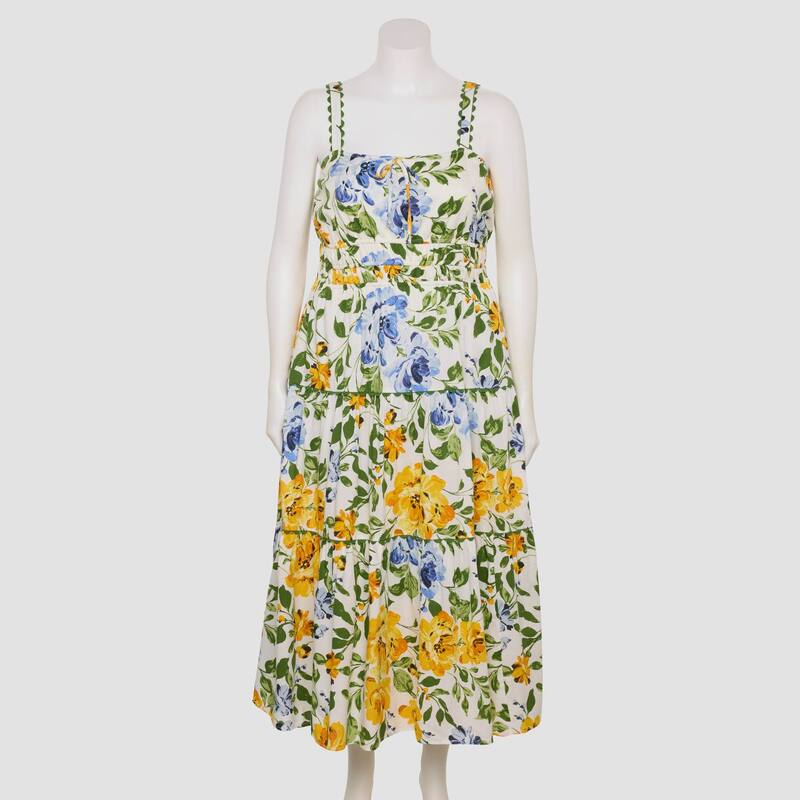 LC Lauren Conrad レディース トップス 衣裳 つけ加える大きさ マキシ Plusize LC Lauren Conrad Ric Rac Shirred Maxi Dress Gold Isabella Blooms ゴールド