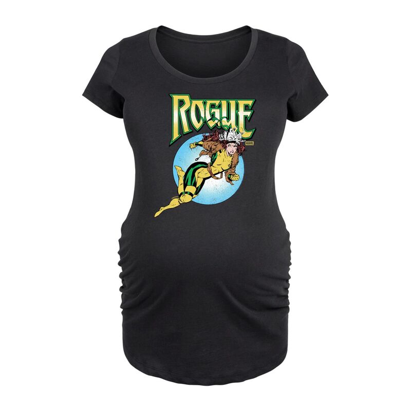 アニメ文字記号 レディース トップス プルオーバー マタニティ グラフィック Licensed Character Maternity Marvel X-Men Rogue Circle Portrait Graphic Tee Black 黒いこと