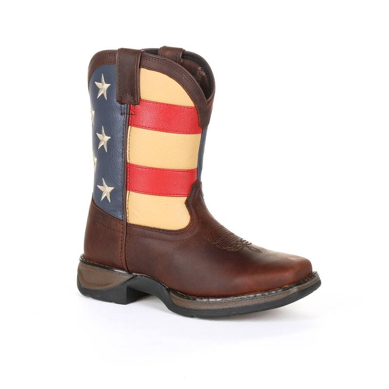 ドゥランゴ レディース シューズ ブーツ・レインブーツ Lil Rebel by Durango American Flag Toddler Western Boots Brown 赤銅色