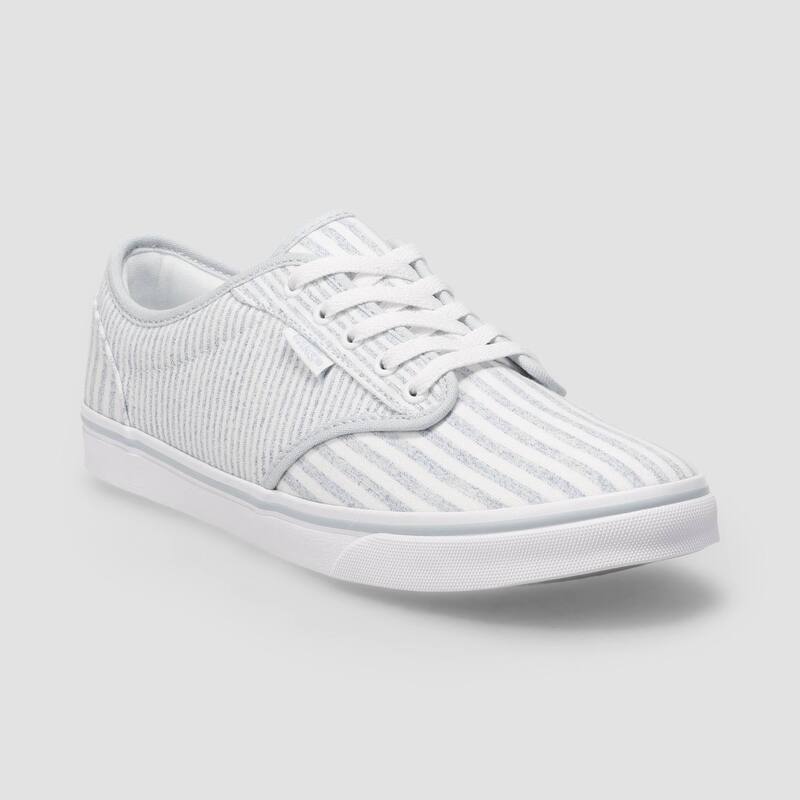 バンズ レディース シューズ スニーカー スピード競技 Vans Atwood Women\u0027s Low Lace-Up Sneakerstripe Dawn Mist 縞模様