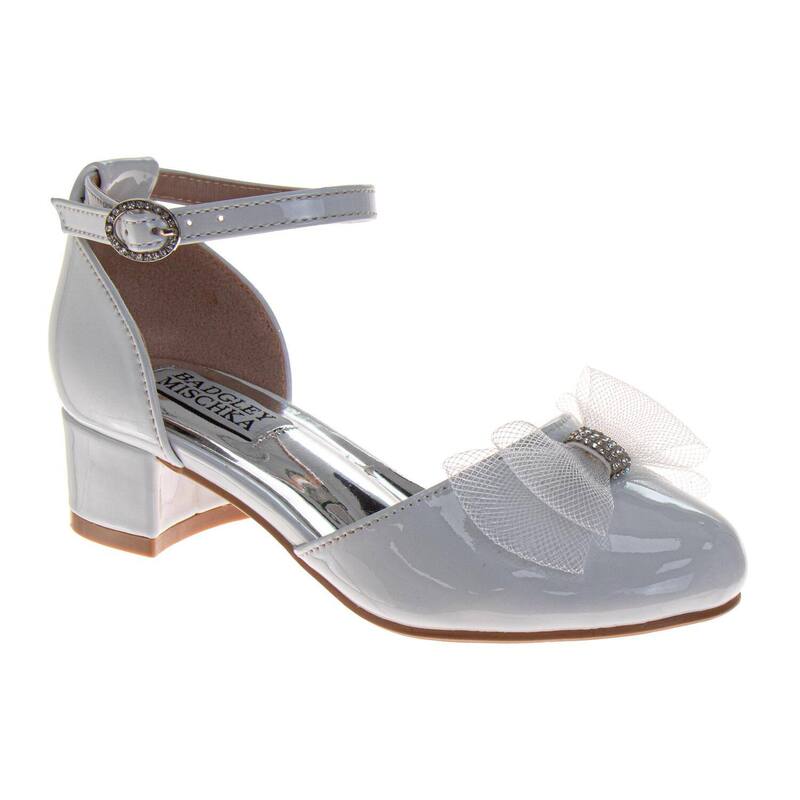 バッジェリーミシュカ レディース シューズ サンダル アンクル Badgley Mischkankle Strap Dresshoes for Girls - Elegant Formal Comfort (Little Kids Big Kids) White Patent ホワイト｜ReVida 店