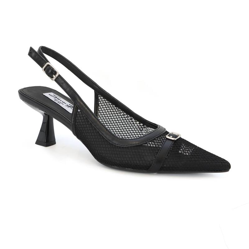 ヨキ レディース シューズ パンプス メッシュ ヒール Yokitya-18 Women's Mesh Slingback Pointed Kitten Heels Black ブラック｜ReVida 店 10,860円