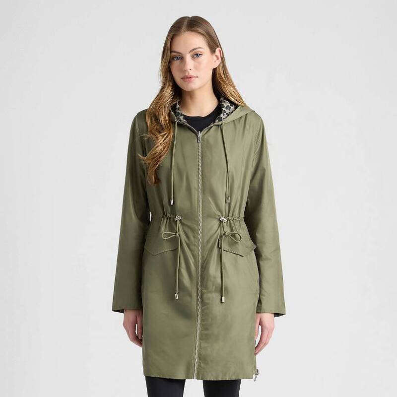 エレントレイシー レディース アウター 上衣・上衣 厚地の外套 Women\u0027s Ellen Tracy Adjustable Waist Reversible Coat Brown 赤銅色