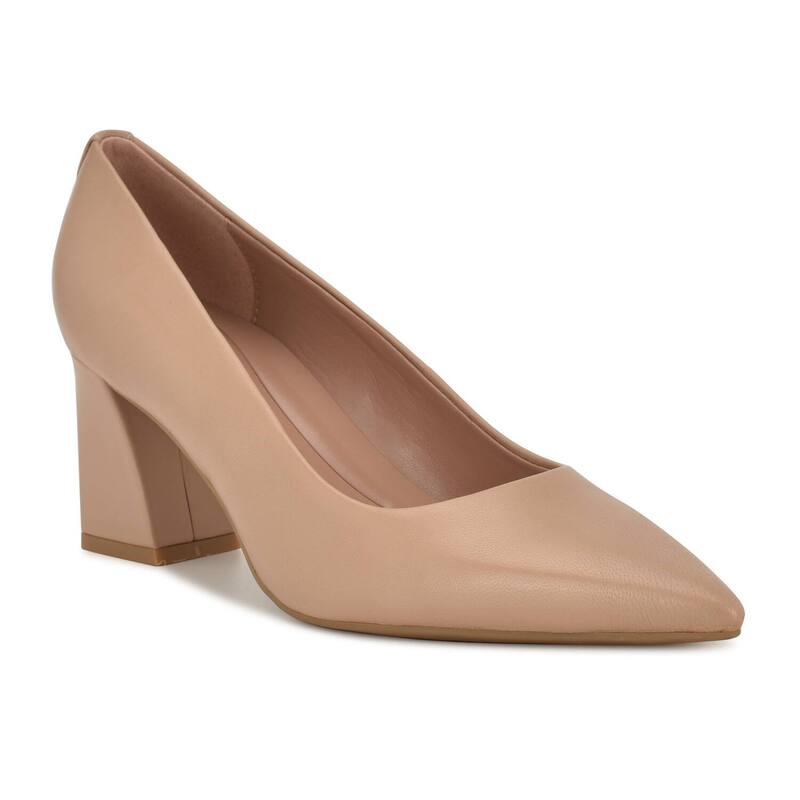 ナインウェスト レディース シューズ パンプス 踵 Nine West Kalore Women\u0027s Block Heel Dress Pumps Beige ベージュ